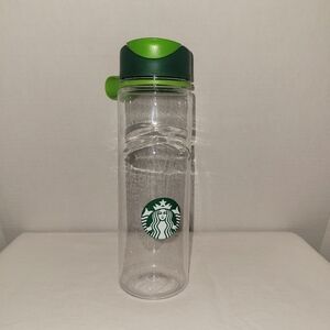 Starbucks Reusable Acrylic Bike Water Bottle Green Siren Mermaid Logo 24 Oz
